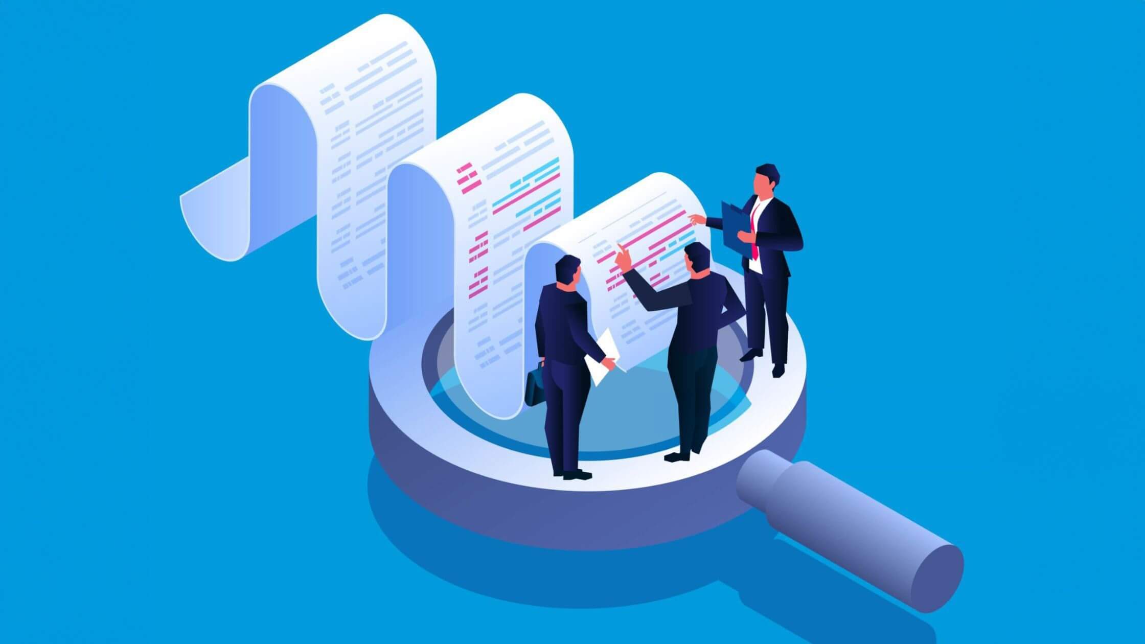 Graphoic showing people analyzing a bill in the pennsylvania legislature